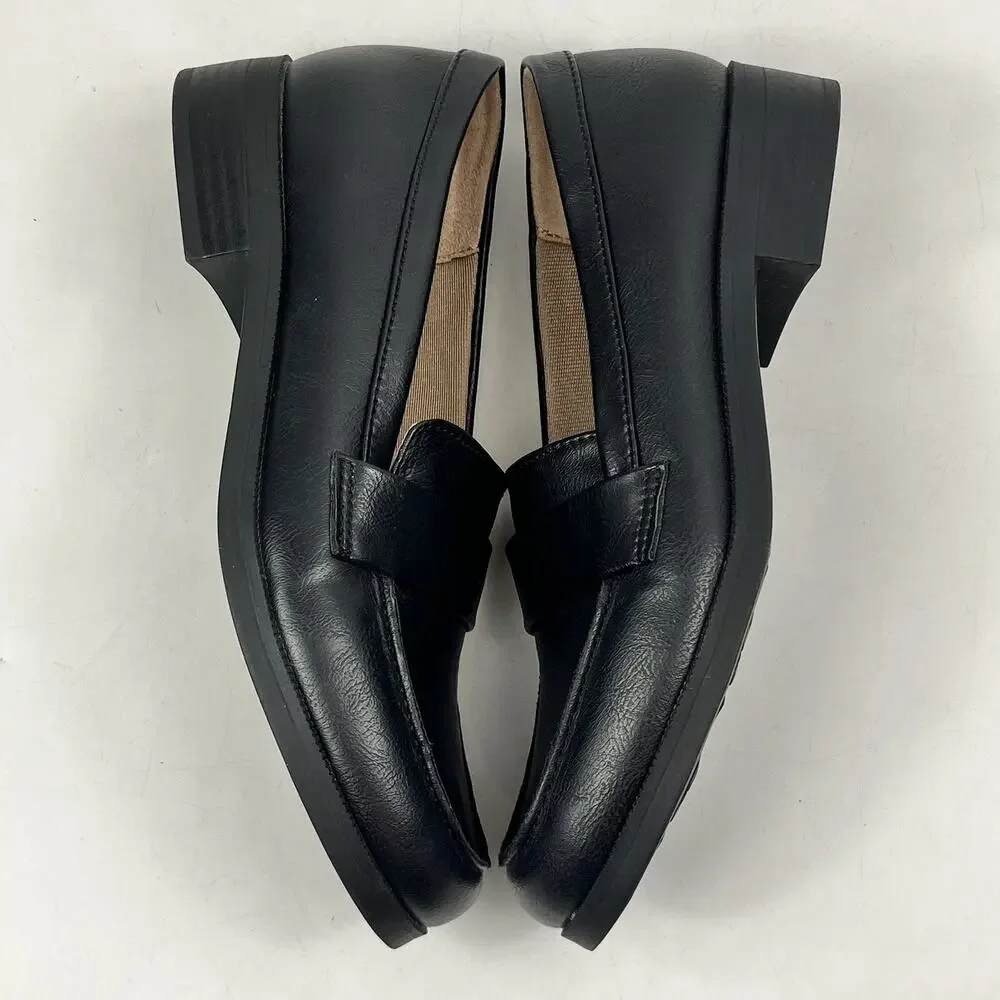 LifeStride Sonoma 2 Loafers Womens Size 6.5 Black Slip On Comfort Shoes Soft